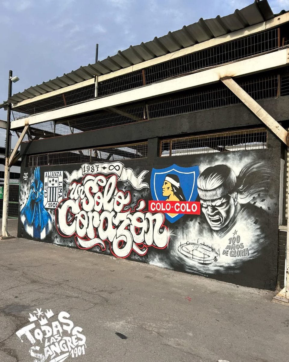 potrillo_1901's tweet photo. Mural en el estadio de @ColoColo
@ClubALoficial y @ColoColo un solo corazón ♥️
Nunca entenderás de hermandad entre equipos cuando no existes o nadie te quiere.
#ArribaAlianza #GrandeColoColo https://t.co/22HnSXKICv