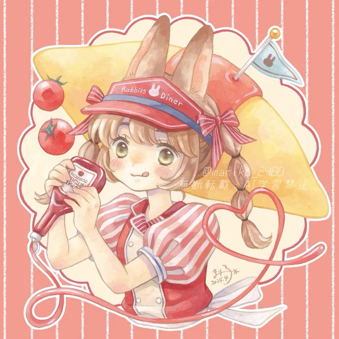 #GWアナログ絵祭りアナログ大好き!メイン→リキテックスのガッシュアクリリックプラス時々→透明水彩で、少女の頃に夢見た世界や可愛いモチーフを使った絵を描いています 