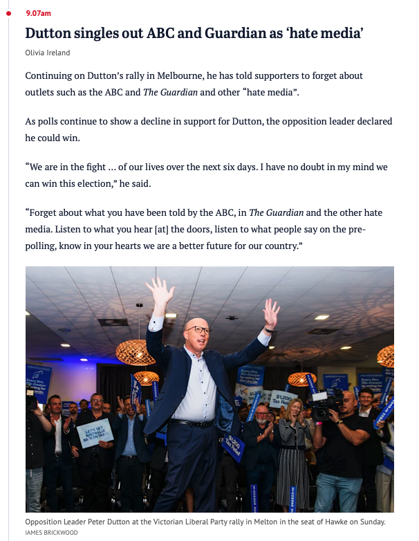 This is absolutely disgraceful from <a href="/PeterDutton_MP/">Petaren’t Dutton</a> #federalelection2025