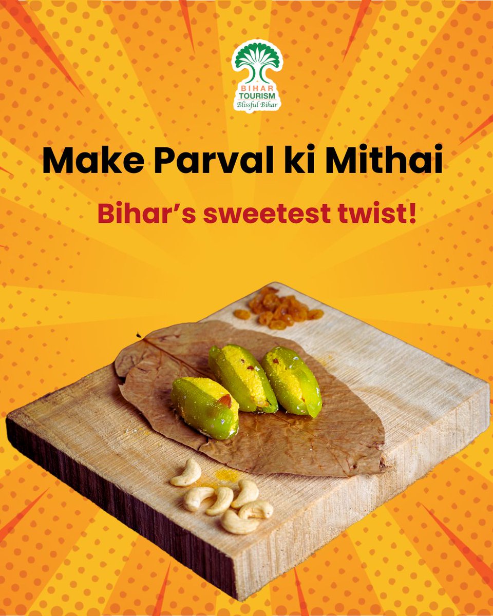 TourismBiharGov's tweet photo. Taste the magic wrapped in every bite—Parval ki Mithai is more than just a dessert.
#MithaiMagic #ParvalDelight #SweetTreats #IndianDesserts #GourmetGoodies #FoodieFaves #TraditionalSweets #DessertLovers #CulinaryJoy #TasteOfIndia #tasteofbihar #biharifood
@incredibleindia @tourismgoi @MLARajuSingh