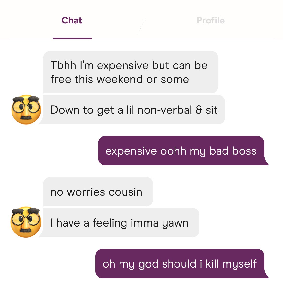 yawnfeeling's tweet photo. and this is why i cant use hinge anymore https://t.co/zDD4hAwqgw