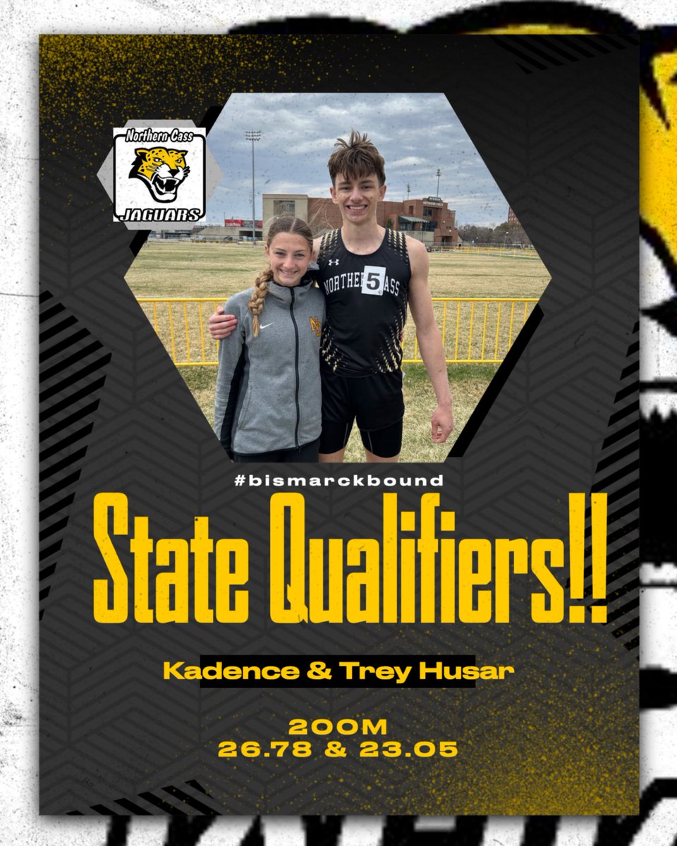 Kadence and Trey both qualified the 200M Dash today at The Fargo Elite Meet! This was the 5th State Qualified Event for both of them as well!
