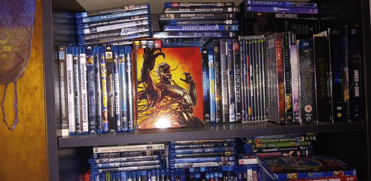 lana_drop's tweet image. Here is a small amount of my #scifi #moviecollection. I figured I'd post it in honor of #aliensday.