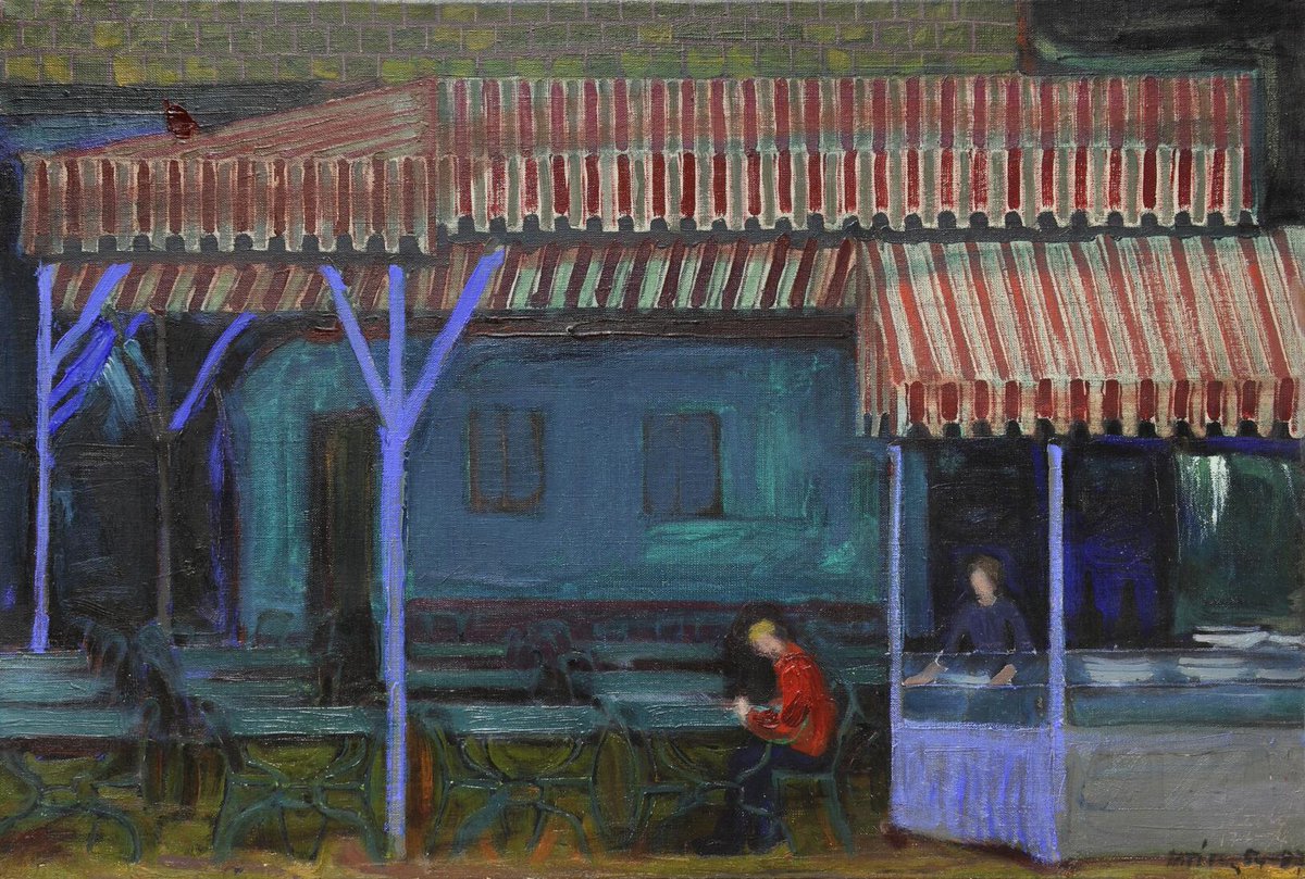 artdotgr's tweet image. Panayiotis Tetsis | Παναγιώτης Τέτσης
Amusement Park | Λούνα Παρκ
1954 – 1997
Οil on canvas 49 × 72 cm | Λάδι σε μουσαμά, 49 x 72 εκ.

art.gr/2025/04/27/amu…