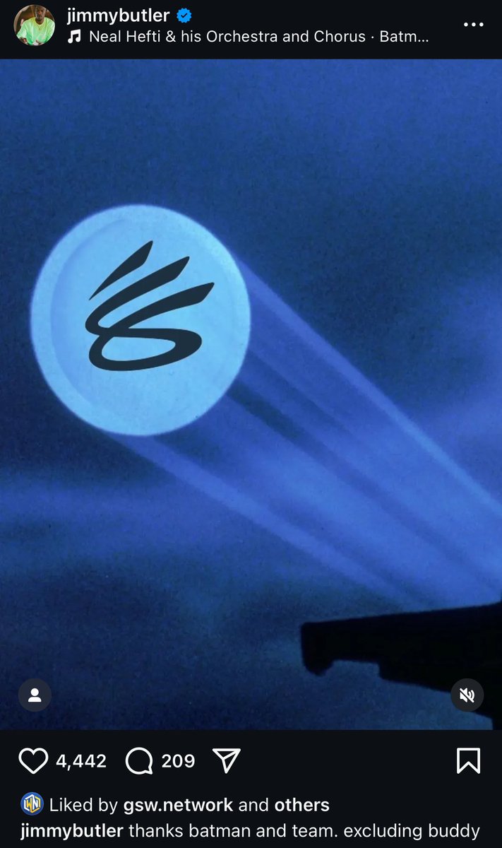 GSWBallReport's tweet photo. Jimmy Butler on IG:

“thanks batman and team. excluding buddy” 🤣 https://t.co/o5mnMy6E6O