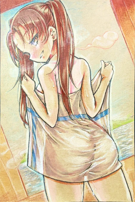 杏ちゃん元かいちょ塗りましたこの後おっぴろげジャンプで湖に飛び込んだ#ガルパン 