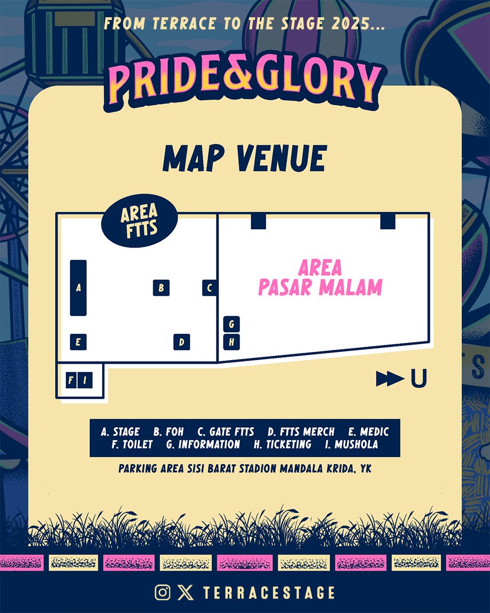 terracestage's tweet photo. Map venue supaya kalian gak keblasuk masuk wahana rumah hantu~

🎢🎡🎠🎯🎲🥁🤹🏽🎭🎪🎤🎫🎸☠️🎃🎉⚽️🎆

#FROMTERRACETOTHESTAGE #FTTS2025 https://t.co/F9mqDO2vcA