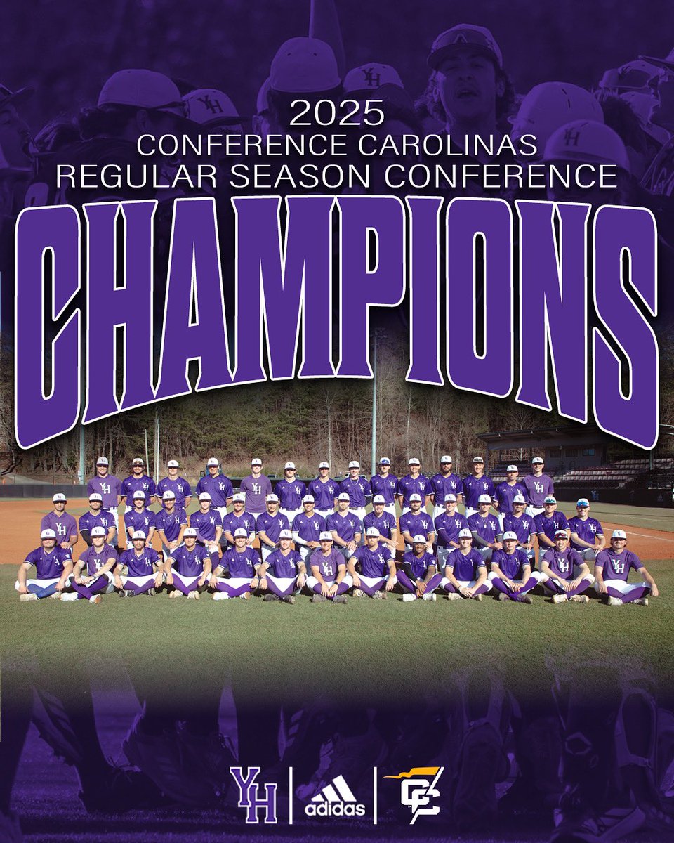 Your Mountain Lions ⚾️ are OFFICIALLY @confcarolinas Regular Season Co-Champions‼️ This marks the first time in the D2 ERA that YH Baseball has completed this feat🔥

#staYHungry