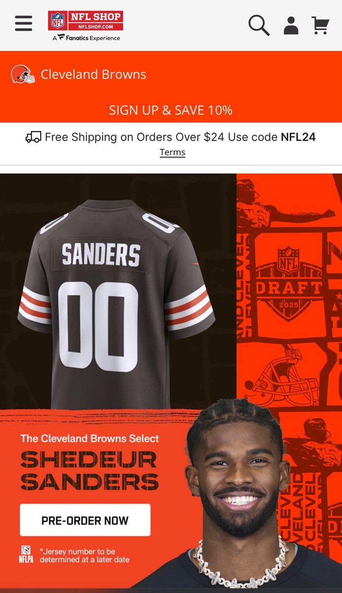 When’s the last time you’ve seen pick #144 get the top spot on an NFL Team Shop page?!?!?! #legendary #dawgpound #browns