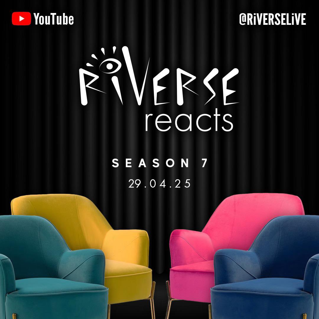 Let’s get it poppin!!! 

The 7th season of ‘RiVERSE Reacts’ premieres Tuesday, April 29th on the RiVERSE LiVE youtube channel 💕

Produced by RiVERSE iNC &amp; Scarlet Lens Productions! 

#RiVERSE #RiVERSEReacts #MusicReview #ReactionVideos #Youtube