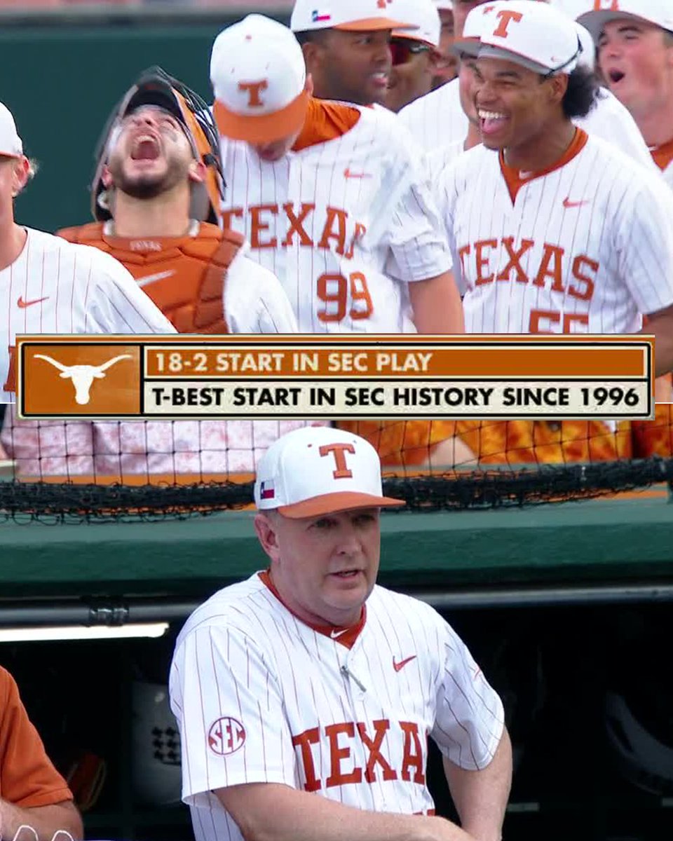 SEC Network (@secnetwork) on Twitter photo Texas wins the series over A&M 🤘
The Horns are now 18-2 in SEC play 🔥 <a href="/TexasBaseball/">Texas Baseball</a> Texas wins the series over A&M 🤘
The Horns are now 18-2 in SEC play 🔥 <a href="/TexasBaseball/">Texas Baseball</a>