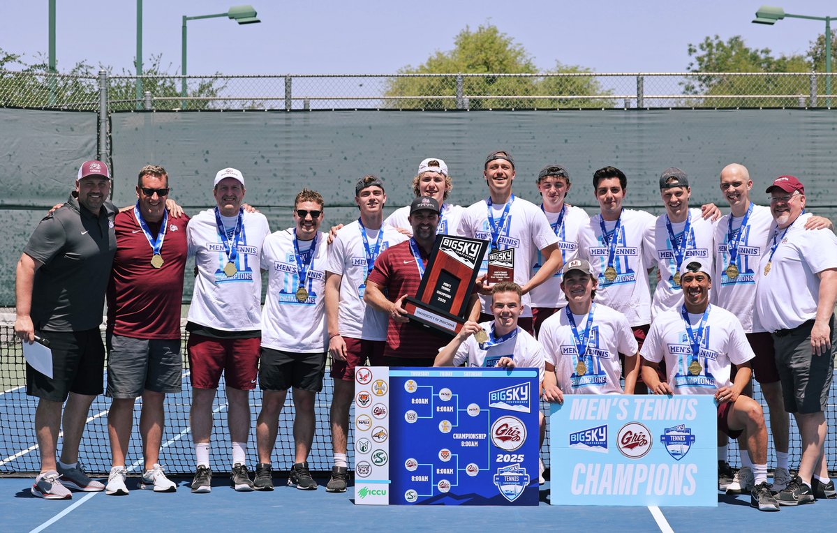 Montana Griz Men's Tennis 🎾 (@montanagrizmten) on Twitter photo "It's storybook stuff," - <a href="/UM_Coach_JBrown/">Jason Brown</a>
Griz defy the odds - bounce back to claim first Big Sky tourney title since 2014 💪
📰 gogriz.com/news/2025/4/26…
#GoGriz "It's storybook stuff," - <a href="/UM_Coach_JBrown/">Jason Brown</a>
Griz defy the odds - bounce back to claim first Big Sky tourney title since 2014 💪
📰 gogriz.com/news/2025/4/26…
#GoGriz