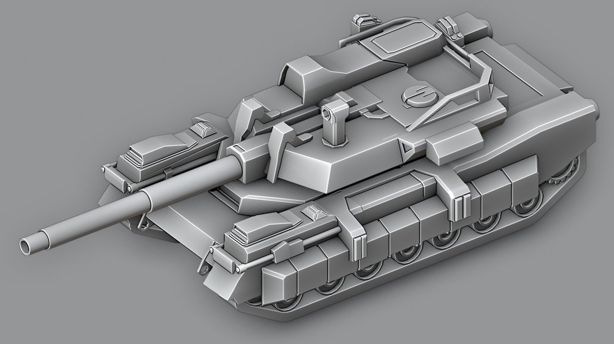 SyphoticART's tweet image. Decided to try and Model the Hunter Tank from @TempestRTS . Spent around 2 hours on getting the shape and scales correct so far.