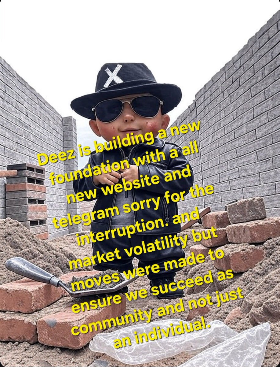 bmccrory72's tweet photo. Sincere Apology to Our Valued Community
Dear $DEEZ Community,
We want to extend our deepest apologies for the recent interruptions to our website and Telegram channel. We understand how frustrating and disruptive this has been for all of you, and we truly regret any inconvenience caused.
To provide some context, we’ve been working behind the scenes to implement critical changes to the inner workings of our infrastructure. These updates are essential to strengthen our foundation and ensure we can move forward with greater stability and scalability. Unfortunately, these changes have caused some unexpected volatility, and we sincerely apologize for the turbulence this has created.
We want to reassure you that our team is working diligently to restore the website, and we’re thrilled to share that it will be back soon with major upgrades that will enhance your experience and bring exciting new features to the $DEEZ ecosystem.
Thank you for your patience, understanding, and unwavering support. We’re committed to making things right and delivering a stronger, more vibrant platform for our incredible community. Stay tuned for updates, and let’s keep the meme-fueled energy alive!
With gratitude,
The $DEEZ Team