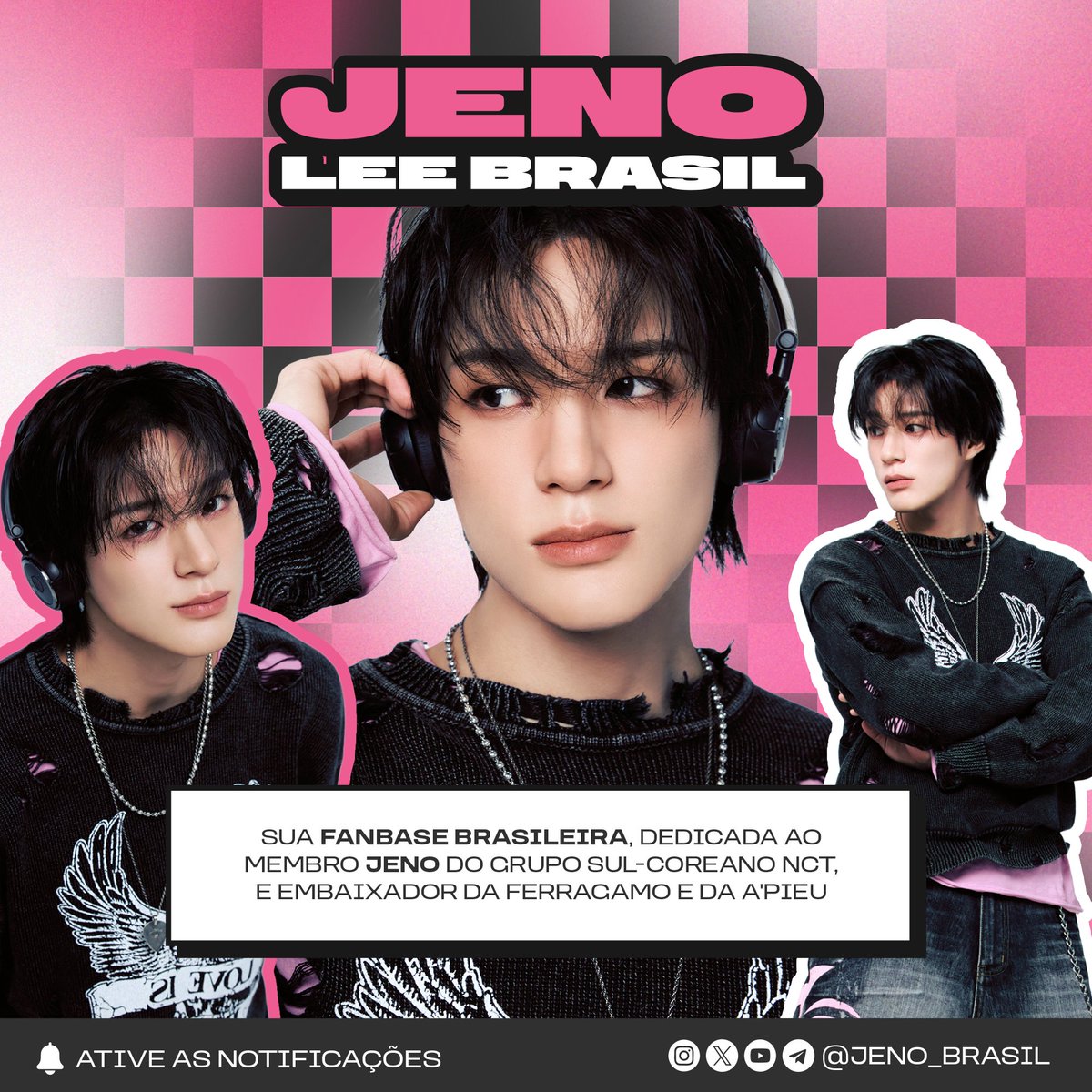 [👑] Bem-vindes a Jeno Lee Brasil 

A sua maior fonte de notícias sobre o cantor e rapper Jeno do grupo sul-coreano NCT.

🛎️ Ativem as notificações para não perderem nenhum conteúdo e fiquem por dentro de tudo sobre o Jeno!