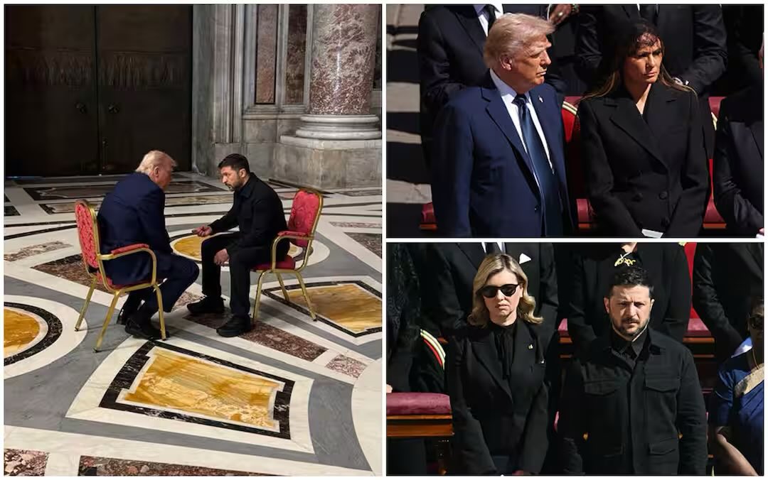alexiafontana's tweet image. ❌ NEMMENO AL #FUNERALE DEL PAPA, #ZELENSKY É RIUSCITO AD AVERE UN MINIMO DI STILE.

UN BURINO RESTA UN #BURINO. 

#PapaFrancesco #popefrancisfuneral #ignorante #arrogante