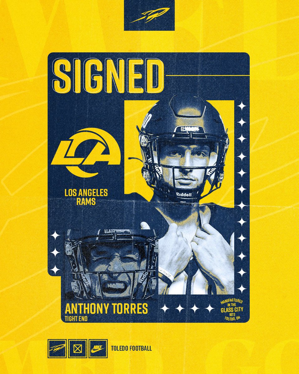 Toledo Football (@toledofb) on Twitter photo .<a href="/RamsNFL/">Los Angeles Rams</a> ๐ค <a href="/_atorres88/">Anthony Torres</a>
Anthony Torres is headed to Los Angeles ๐๐
#TeamToledo .<a href="/RamsNFL/">Los Angeles Rams</a> ๐ค <a href="/_atorres88/">Anthony Torres</a>
Anthony Torres is headed to Los Angeles ๐๐
#TeamToledo