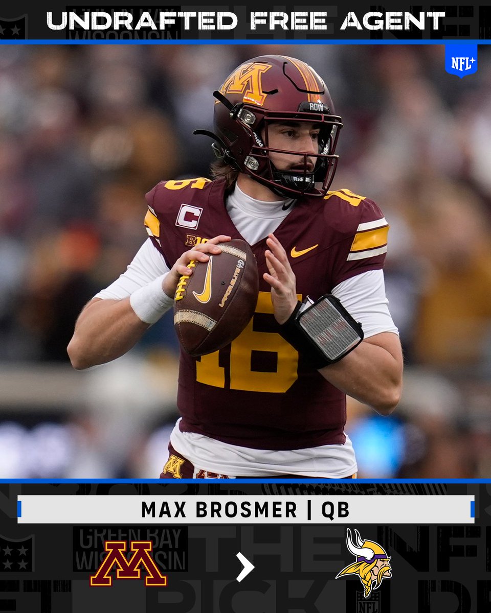 Former <a href="/GopherFootball/">Minnesota Football</a> QB Max Brosmer is signing with the #Vikings