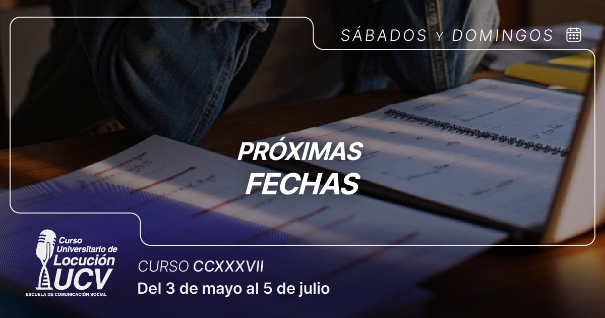 Conoce las fechas de nuestros próximos cursos
-De lunes a viernes de 5 pm a 8 pm (del 28 de abril al 6 de junio): ¡Faltan horas para iniciar y aún tienes chance de inscribirte! ✔️
-Los sábados y domingos de 8 am a 1 pm (del 3 de mayo al 5 de julio)✔️
Contáctanos: 04129945251📱