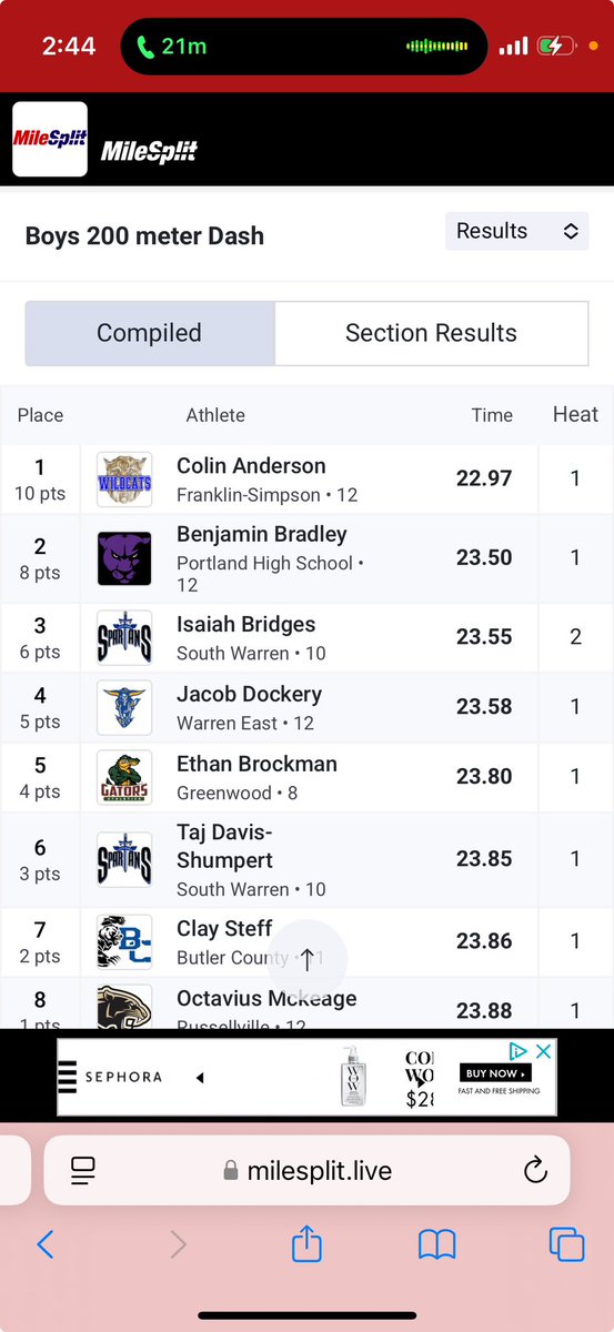 C0lin_A12's tweet image. Had a great time competing at the Greenwood Invitiational today!! Hit a new PR of 22.97 seconds in the 200m as well!! @FSHSathletics @UnionBulldogs @FantNacarius