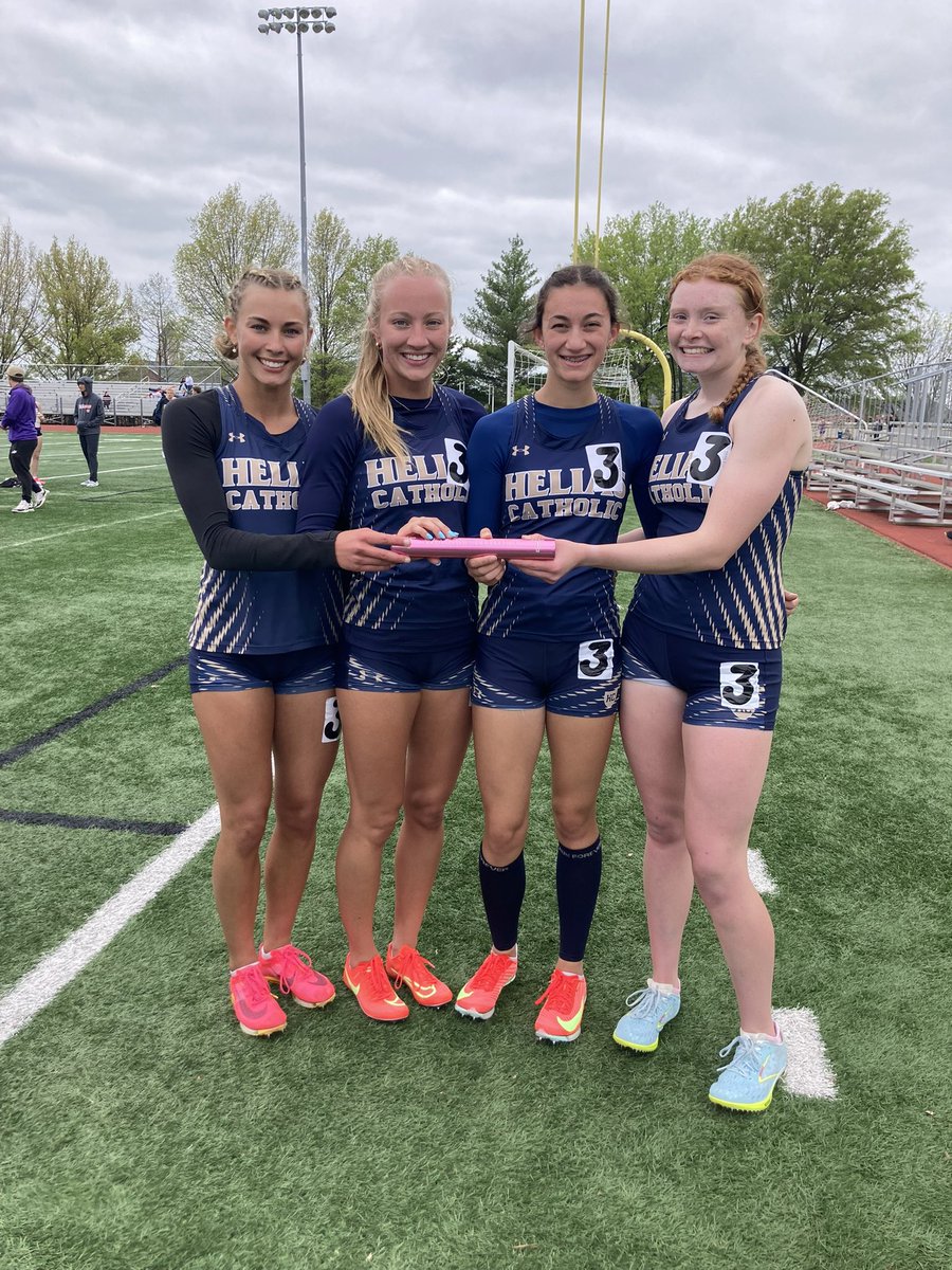 💥💥Conference Champs💥💥 Girls 4x400 takes home the CMAC Championship. The team consists of Corynn Frank, Lauren Verslues, Deaven Duemmel, &amp; Kenadi Harrison. Great job girls!