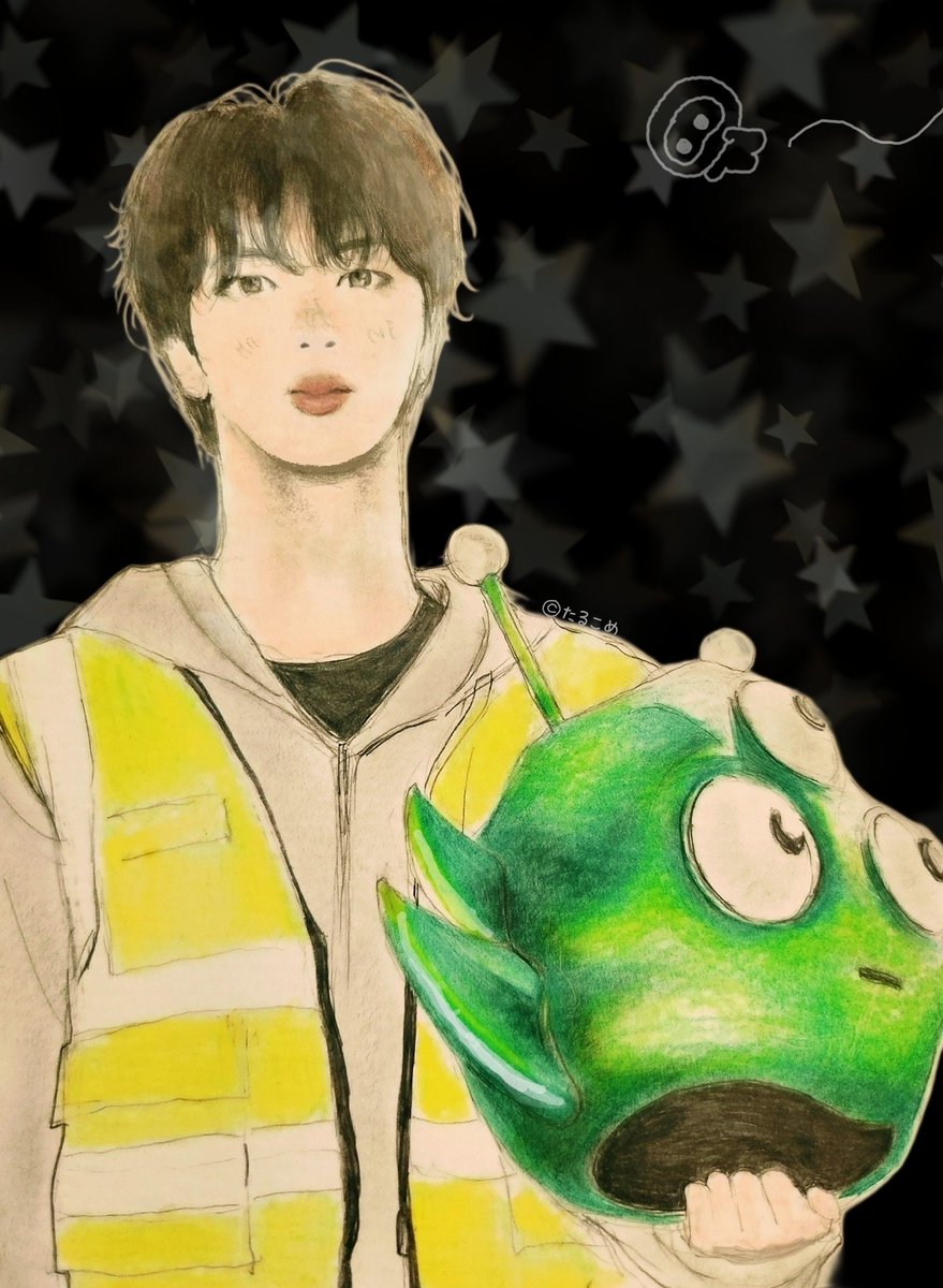 acapacapacapla's tweet image. 星の王子さま(お姫さま？)
#btsfanart
#JIN