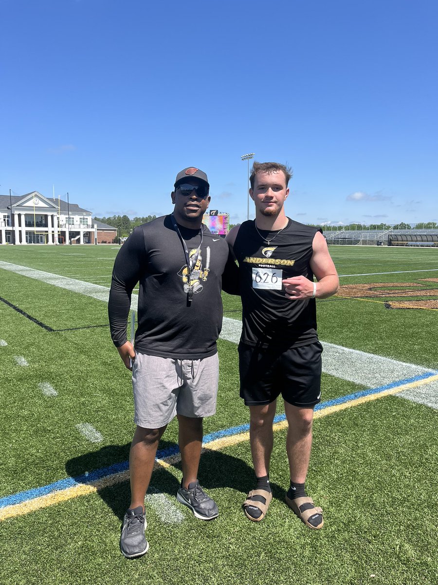 Sammy White (@sammywhite1208) on Twitter photo Had a great time today at <a href="/AUTrojans/">Anderson University Trojans</a> football camp today.<a href="/aj_jones36/">AJ Jones</a> <a href="/bobby_lamb/">Bobby Lamb</a> Had a great time today at <a href="/AUTrojans/">Anderson University Trojans</a> football camp today.<a href="/aj_jones36/">AJ Jones</a> <a href="/bobby_lamb/">Bobby Lamb</a>