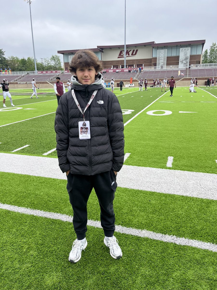 Andrew Hoerter (@andrew_hoerter0) on Twitter photo Had a great time today at <a href="/EKUFootball/">EKU Football</a> thank you <a href="/CoachWatson9/">RASHAD WATSON</a> & <a href="/CoachRav/">Eric Ravellette</a> for having me. Looking forward to being back soon. <a href="/jaxegan_eku/">Jax Egan</a> <a href="/CoachDerekDay/">Derek Day</a> <a href="/ChrisSmart_EKU/">Chris Smart</a> <a href="/EKUWWells/">Walt Wells</a> <a href="/Coach_IMcClain/">Isaac McClain</a>
<a href="/KamSmith_24/">Kameron Smith Sr.</a> <a href="/CoachEckloff/">Coach Eckloff</a>
<a href="/dandy_erik/">Erik Dandy</a> <a href="/dupontmanualfb/">dupontmanualfootball</a> <a href="/ManualAthletics/">Manual Athletics</a> Had a great time today at <a href="/EKUFootball/">EKU Football</a> thank you <a href="/CoachWatson9/">RASHAD WATSON</a> & <a href="/CoachRav/">Eric Ravellette</a> for having me. Looking forward to being back soon. <a href="/jaxegan_eku/">Jax Egan</a> <a href="/CoachDerekDay/">Derek Day</a> <a href="/ChrisSmart_EKU/">Chris Smart</a> <a href="/EKUWWells/">Walt Wells</a> <a href="/Coach_IMcClain/">Isaac McClain</a>
<a href="/KamSmith_24/">Kameron Smith Sr.</a> <a href="/CoachEckloff/">Coach Eckloff</a>
<a href="/dandy_erik/">Erik Dandy</a> <a href="/dupontmanualfb/">dupontmanualfootball</a> <a href="/ManualAthletics/">Manual Athletics</a>