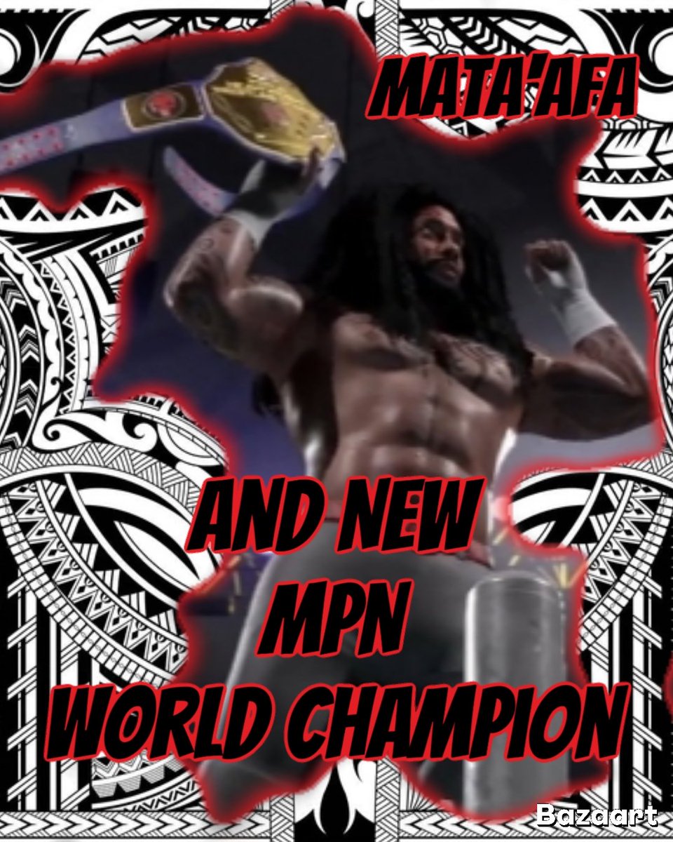 MPNWrestling's tweet photo. Maybe some controversy, but Mata'Afa is your MPN World Champion!!!!! #mpnwrestling #efed #2kgames #fyp #andnew https://t.co/I7bwZijM9S