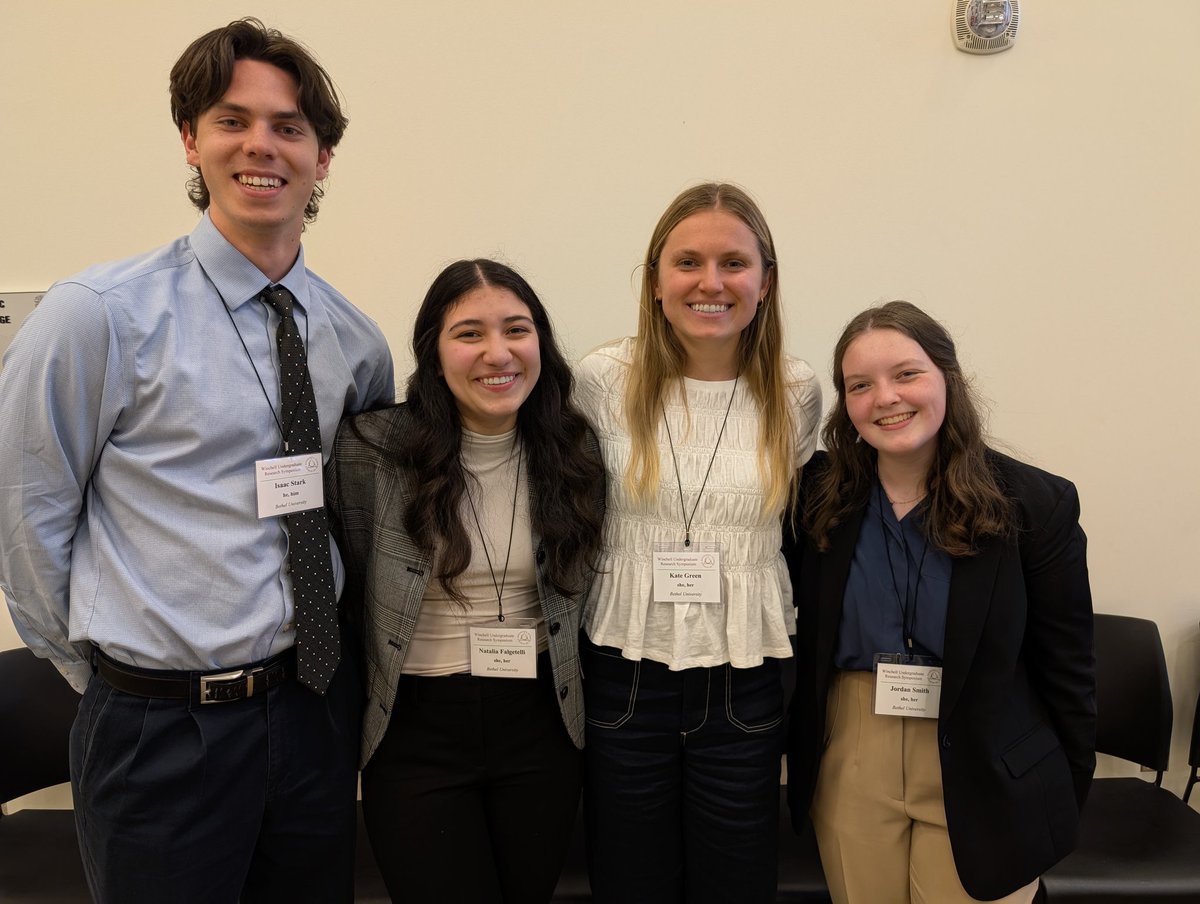 abdykstra's tweet photo. Four Bethel students presented posters at the Winchell Symposium today. Great work, Royals! https://t.co/Fqztz4oN9o