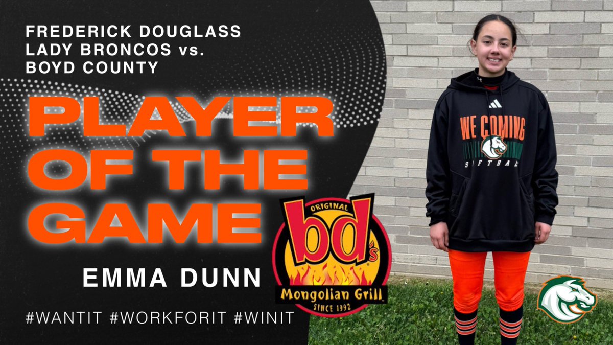 FDHS Softball (@fdhs_softball) on Twitter photo Emma Dunn is our <a href="/BDMongolianLex/">BD's Mongolian Grill</a> Player of the Game for her performance against Boyd County! Congrats Emma! #HORSEPOWER #WANTIT #WORKFORIT #WINIT Emma Dunn is our <a href="/BDMongolianLex/">BD's Mongolian Grill</a> Player of the Game for her performance against Boyd County! Congrats Emma! #HORSEPOWER #WANTIT #WORKFORIT #WINIT