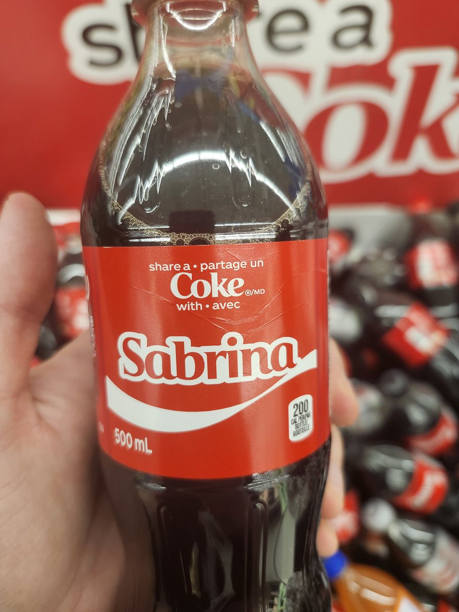 julienlpclement's tweet photo. @SabrinaAnnLynn imagine having a fridge full of sabrina sodas... thatd be sick, id want a fridge full of my own name for egos sake https://t.co/FuHrXMDspI