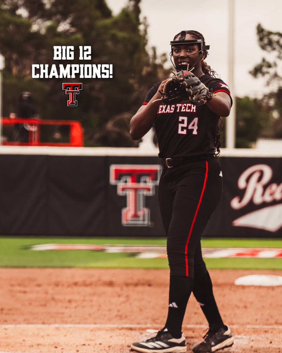 Texas Tech Red Raiders (@techathletics) on Twitter photo HISŦORY 🏆
For the first time in program history, <a href="/TexasTechSB/">Texas Tech Softball</a> is your Big 12 Regular Season Champion! HISŦORY 🏆
For the first time in program history, <a href="/TexasTechSB/">Texas Tech Softball</a> is your Big 12 Regular Season Champion!