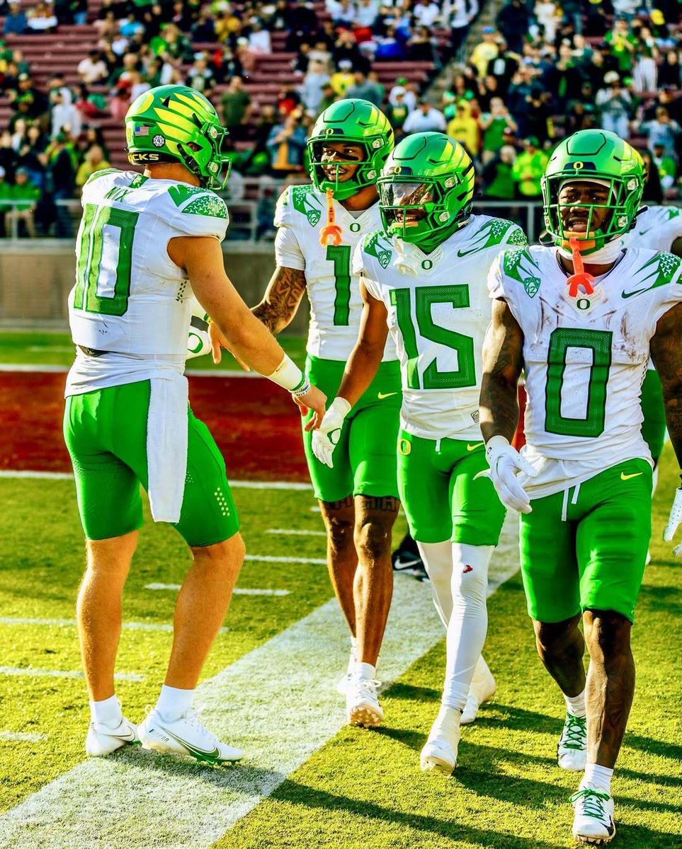 Ducks fly together 🦆

Bo Nix &amp; Troy Franklin. Tez Johnson &amp; Bucky Irving. Ducks offense put all four in the league 🔥
