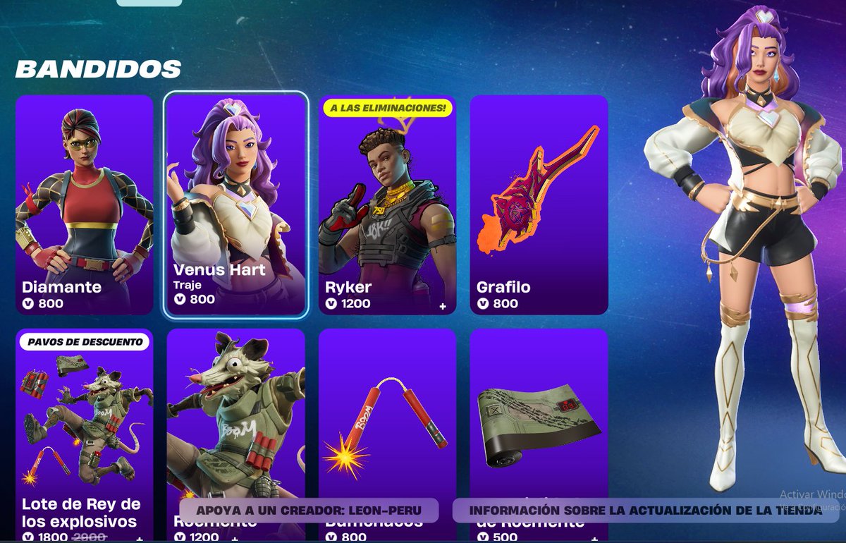 LeonPeruStore's tweet image. ⭐𝐅𝐎𝐑𝐓𝐍𝐈𝐓𝐄 𝐒𝐊𝐈𝐍 𝐕𝐈𝐀 𝐑𝐄𝐆𝐀𝐋𝐎 Tienda 26/03‼️
Los regalos de skin, mochilas, picos y otros que están en la tienda de FORTNITE. Yo te los envió vía regalo a tu cuenta, dame privado 🙂 S/ 1.80 cada 100 pavos - Pavos legal y con garantia ! Dame privado 💬