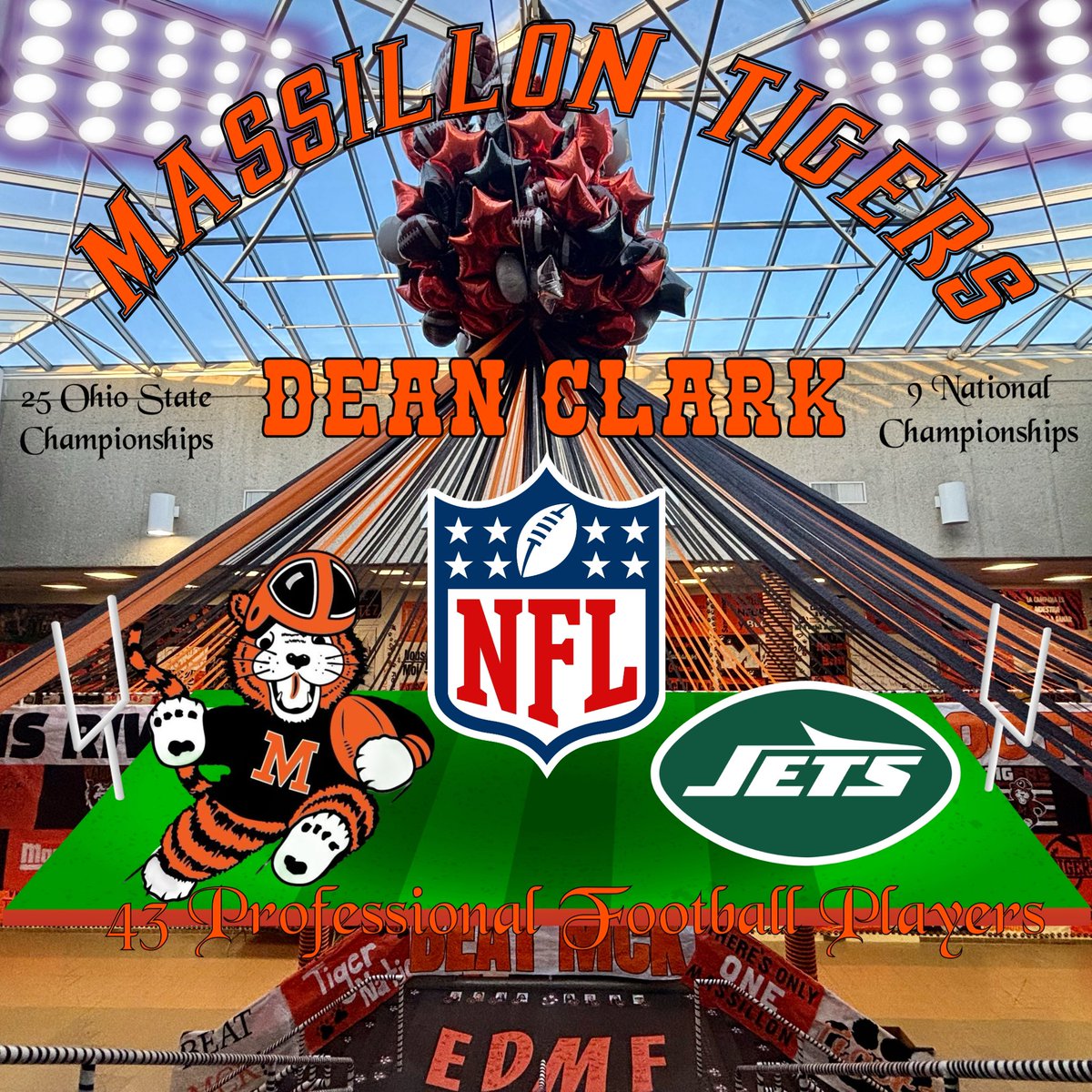 SethBailey04's tweet photo. Congratulations to Massillon’s Dean Clark on his signing with the New York Jets!! He is the 43rd Massillon Tiger to play Pro Football!! https://t.co/7J8NmYpxHv