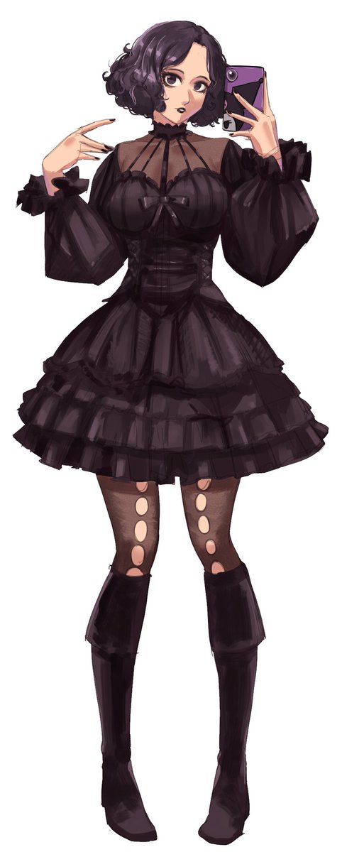 XiiiCaelum's tweet image. Goth Haru 🖤