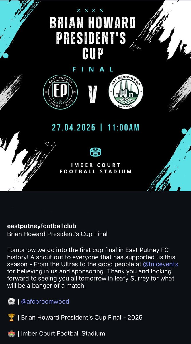 East Putney FC tweet media