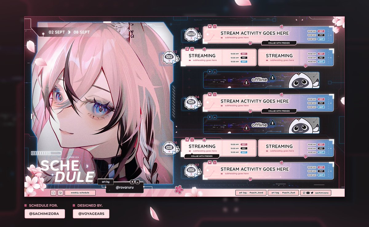 [ work ]

schedule for @/SachiMizora 
congrats on your debut!! 💗