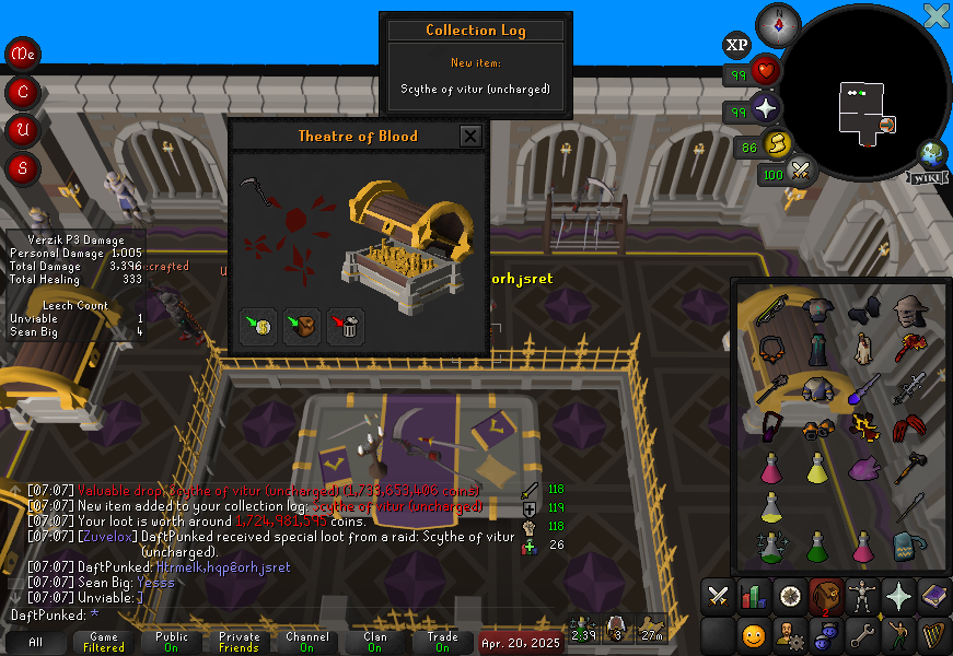 zuvelox's tweet photo. April 2025 Recaps:
Another scythe for the clan this month. Congrats DaftPunked! https://t.co/KiAka7ibeG