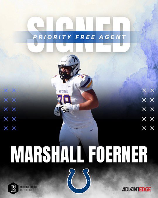 Bullrush Sports (@bullrush_sports) on Twitter photo Marshall Foerner reached PFA terms with <a href="/Colts/">Indianapolis Colts</a> immediately after the Draft! High RAS talent with prototype OT size at 6’6+, 308, 34+ arm Multiple teams called but he’s all in For the Shoe! <a href="/MarshallFoerner/">Marshall Foerner</a> #NFLDraft2025 #BeTheBull Marshall Foerner reached PFA terms with <a href="/Colts/">Indianapolis Colts</a> immediately after the Draft! High RAS talent with prototype OT size at 6’6+, 308, 34+ arm Multiple teams called but he’s all in For the Shoe! <a href="/MarshallFoerner/">Marshall Foerner</a> #NFLDraft2025 #BeTheBull
