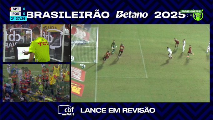 CFD_Oficial's tweet photo. Após 9 minutos de revisão, o árbitro NÃO deu gol! https://t.co/uYiWeytPKW