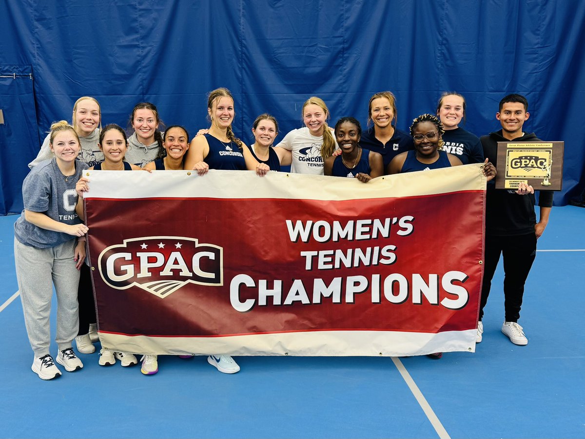 The <a href="/cunebulldogs/">Concordia Bulldogs</a> Women’s Tennis Team wins the 2025 GPAC Tennis Tournament and bid to <a href="/NAIA/">NAIA</a> Nationals in Mobile, Alabama.  

Final: Concordia 4, Morningside 2 (clinch)