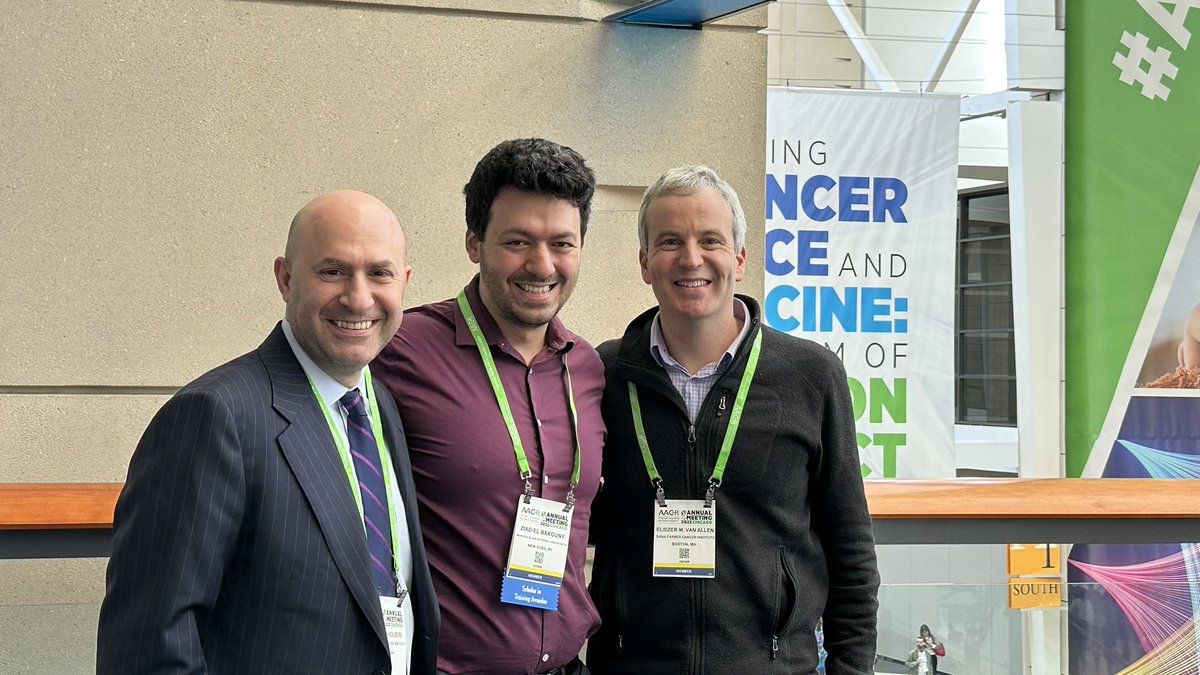 Toni Choueiri, MD (@drchoueiri) on Twitter photo Some moments from #AACR25 meeting with <a href="/billdahutmd/">Bill Dahut, MD</a> <a href="/curijoey/">G Curigliano MD PhD</a> <a href="/VanAllenLab/">Eli Van Allen</a> <a href="/ZiadBakouny/">Ziad Bakouny, MD, MSc</a> <a href="/CharlesSwanton/">Charles Swanton</a> and co-chairs <a href="/mvh_lab/">MVH Lab</a> <a href="/lillian_siu/">Lillian Siu</a>
cc: <a href="/AACR/">AACR</a> Some moments from #AACR25 meeting with <a href="/billdahutmd/">Bill Dahut, MD</a> <a href="/curijoey/">G Curigliano MD PhD</a> <a href="/VanAllenLab/">Eli Van Allen</a> <a href="/ZiadBakouny/">Ziad Bakouny, MD, MSc</a> <a href="/CharlesSwanton/">Charles Swanton</a> and co-chairs <a href="/mvh_lab/">MVH Lab</a> <a href="/lillian_siu/">Lillian Siu</a>
cc: <a href="/AACR/">AACR</a>