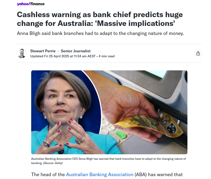 TheRegional_au's tweet photo. Australian Banking Association's Anna Bligh has confirmed @westpac's three new regional sites are cashless, not branches. They will not (or should not) appear in branch lists when the bank reports numbers to @APRAinfo later this year. @FSU_Australia @CashWelcome https://t.co/5I7Ihl4aGH