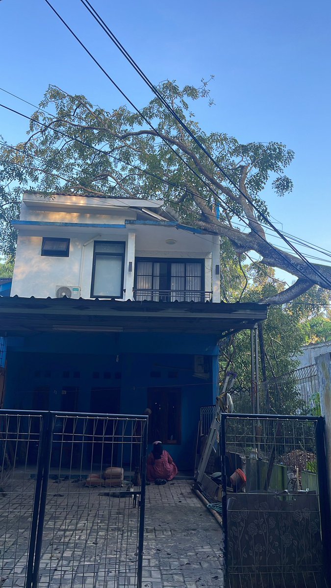 king_juanda's tweet photo. @pln_123 @SahabatPLNJkt udah lapor dari semalem ada pohon tumbang menimpa rumah dan 2 tiang listrik tumbang. Petugas sudah dtg dan cek, bilangnya akan dikerjain pagi, tapi sampe jam segini blm dtg lagi. Kerjanya emang selambat ini ya !!! https://t.co/GkGIkjiLk1