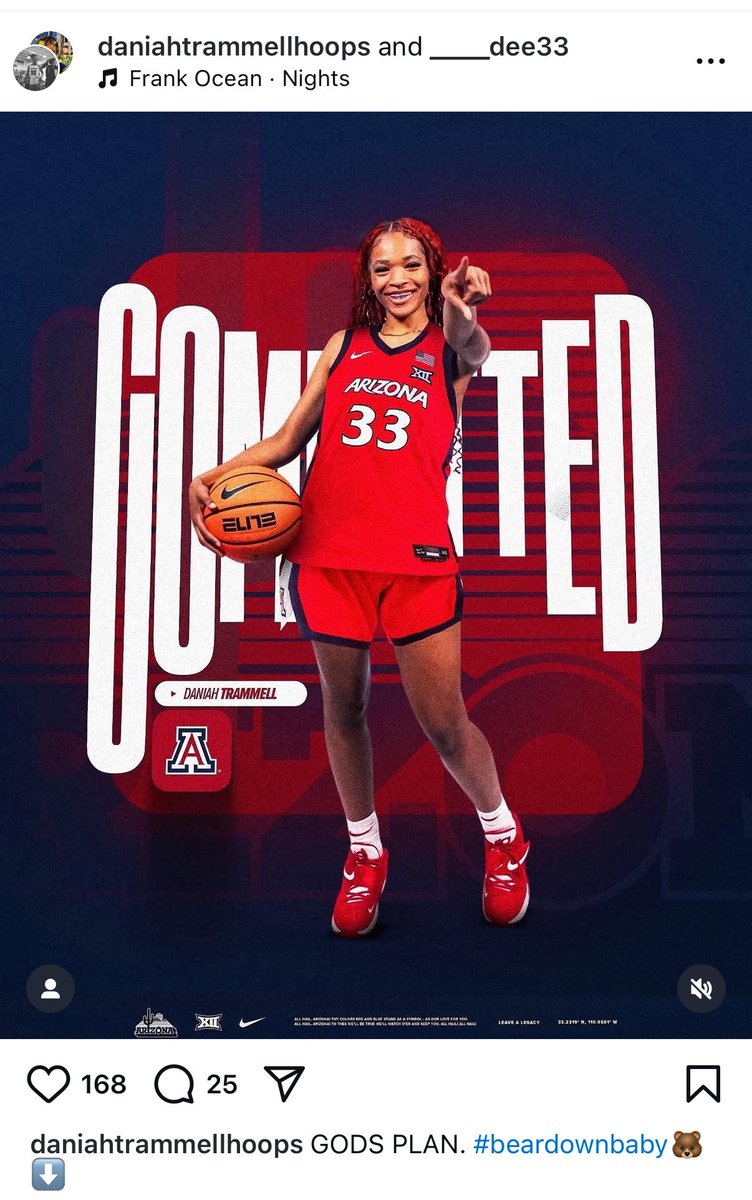 AZ Band Cat Sports (@azbandcatsports) on Twitter photo 2025 Buffalo signee Daniah Trammell has flipped her commitment to #ArizonaWBB and is following Becky Burke to Tucson.
The 6’1 forward was a 1,000 point scorer and led Ohio’s Winton Woods HS to a DII State Championship.
(📸 via <a href="/DaniahTrammell/">daniah.trammell</a>) 2025 Buffalo signee Daniah Trammell has flipped her commitment to #ArizonaWBB and is following Becky Burke to Tucson.
The 6’1 forward was a 1,000 point scorer and led Ohio’s Winton Woods HS to a DII State Championship.
(📸 via <a href="/DaniahTrammell/">daniah.trammell</a>)
