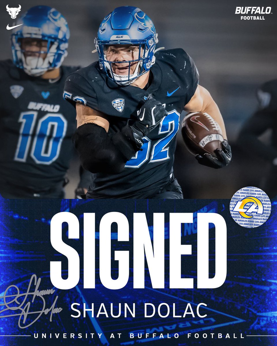 UB Football (@ubfootball) on Twitter photo ๐๐๐๐๐๐ ๐ค๐ช๐ฉ ๐๐๐จ๐ฉ
<a href="/ShaunDolac/">Shaun Dolac</a> has signed a free agent deal with the <a href="/RamsNFL/">Los Angeles Rams</a>
#ForeverABull ๐๐๐๐๐๐ ๐ค๐ช๐ฉ ๐๐๐จ๐ฉ
<a href="/ShaunDolac/">Shaun Dolac</a> has signed a free agent deal with the <a href="/RamsNFL/">Los Angeles Rams</a>
#ForeverABull
