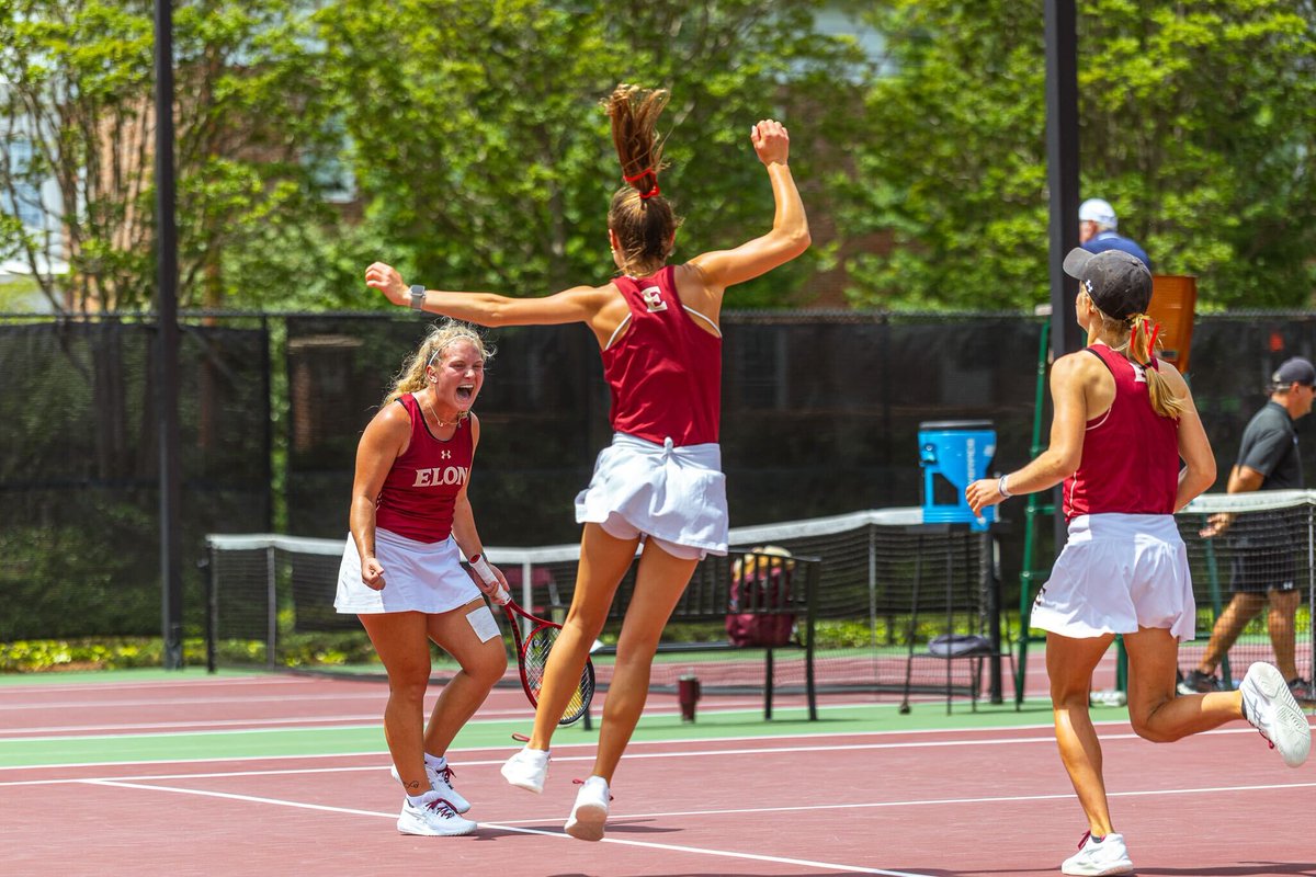 ElonPhoenix's tweet photo. 🔥 DOUBLE THE ACTION! 🔥

Both our men’s and women’s teams are headed to the CAA Championship!

Catch the Phoenix tomorrow at 10 AM and 2 PM at Jimmy Powell Tennis Center! 🏆🎾 

#PhoenixRising https://t.co/jUyXRN65zn