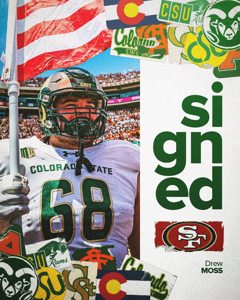 𝗦𝗜𝗚𝗡𝗘𝗗 ✍️ - <a href="/DrewMoss68/">Drew Moss</a> 

Congrats on signing with the <a href="/49ers/">San Francisco 49ers</a>, Drew!

#NextLevelRams x #FTTB